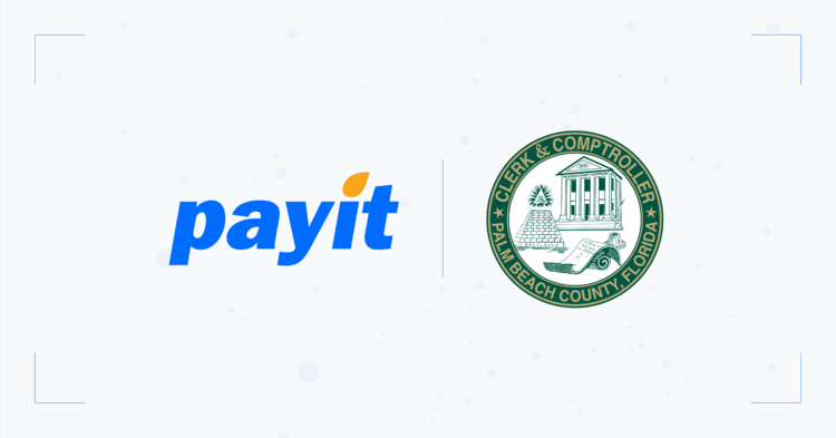 Blog cover for PayIt and Clerk & Comptroller Palm Beach Florida logos